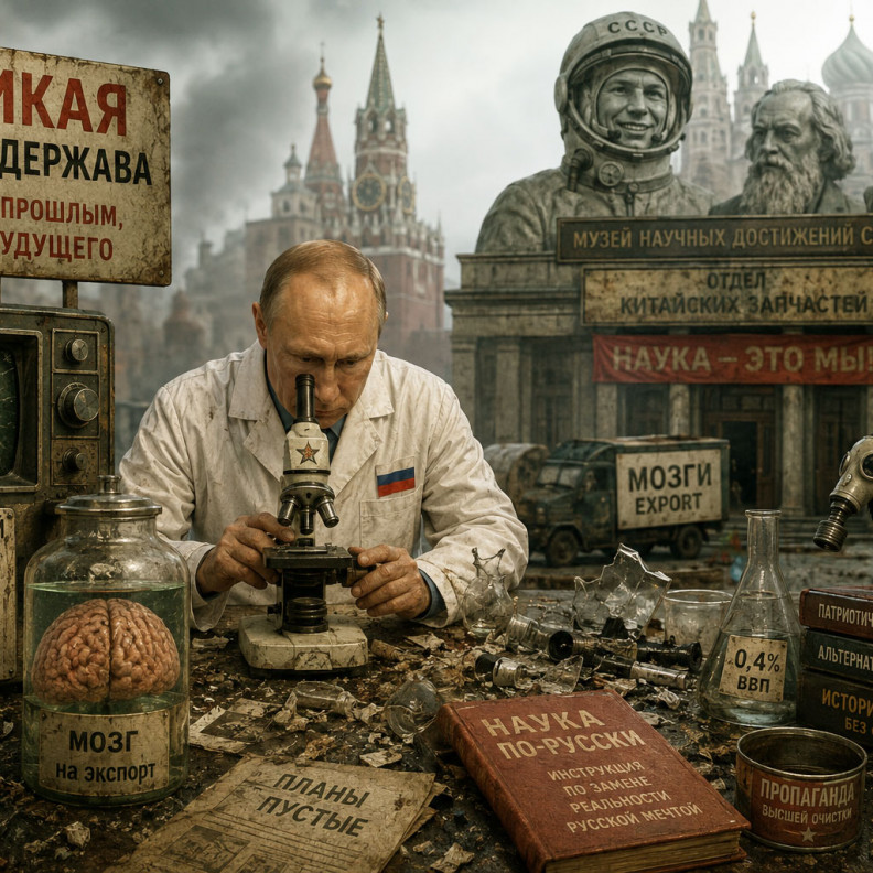 Российская наука, раскиданная по русскому полю экскриментов (да)